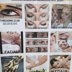 The Threading Club and SPA - Grand opening fliers