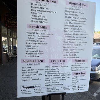 Sweet Straw - Menu - Bubble Tea Near Me - Sonoma, California
