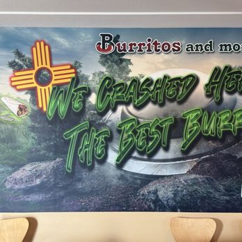 Burritos & More - Being in Roswell, you gotta give a nod to the alien  culture. - Mexican Near Me - Roswell, New Mexico