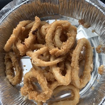 Golden Chicken - Calamari (started eating it already ) - Peruvian Near Me - Bay Shore, New York Golden Chicken - Calamari (started eating it already ) - Peruvian Near Me - Bay Shore, New York