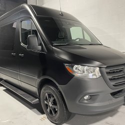 VTI Van Rentals - Luxury Mercedes Sprinter wrapped in Satin Black