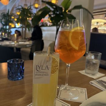 Lyla - Left to right: The Lyla, Aperol Spritz - Italian Near Me - Dallas, Texas