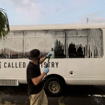 S&K Auto Detailing - Foam cannon pre-wash on a customer's shuttle bus. - Auto Detailing Near Me S&K Auto Detailing - Foam cannon pre-wash on a customer's shuttle bus. - Auto Detailing Near Me