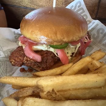 Rock & Brews - Corona - Demon Chicken Sandwich - Burgers Near Me - Corona, California
