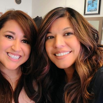 Hair Studio 151 - My beautiful stylist Yvette posing with me in indoor lighting - Hair Salons Near Me - San Antonio, Texas