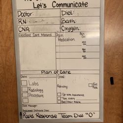 Bothwell Regional Health Center - Photo of "the plan of care". Notice that it is blank?!?!  Just an example of the poor patient care at Bothwell.