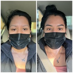 Brows By Linnie - Before and after (first correction appointment)