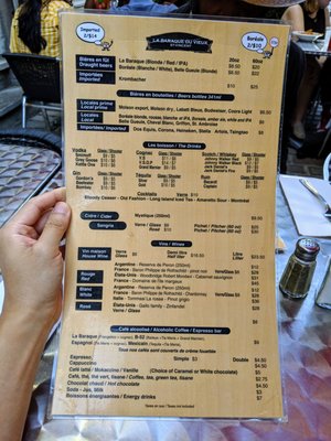 Menu photo 2 La Baraque du Vieux St-Vincent Montreal, QC