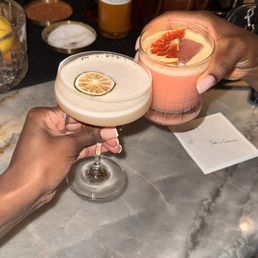 Blood orange and grapefruit cocktails