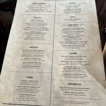 Olio E Più - Menu - January 2026 - Italian Near Me - New York, New York