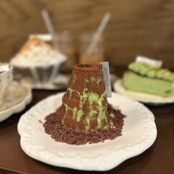 Spring Hill - Pistachio Chocolate Volcano Cake - Coffee & Tea Near Me - New York, New York Spring Hill - Pistachio Chocolate Volcano Cake - Coffee & Tea Near Me - New York, New York