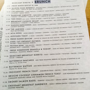 Basecamp Dinette - Brunch menu 2 - Coffee & Tea Near Me - Burbank, California Basecamp Dinette - Brunch menu 2 - Coffee & Tea Near Me - Burbank, California