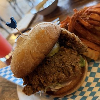 Mama Bird - Fried Chicken Sandwich* with combo (sweet potato and regular) fries and watermelon lemonade - Southern Near Me - Las Vegas, Nevada