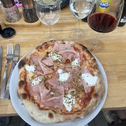 Bella Italia - Mortadella pistachio burrata pizza