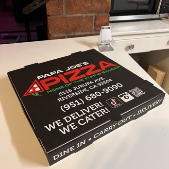 Papa Joe's Pizza - Pizza box - Pizza Near Me - Riverside, California