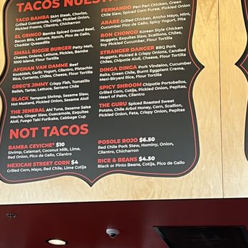 Taco Bamba Herndon - Menu - Tacos Near Me - Herndon, Virginia
