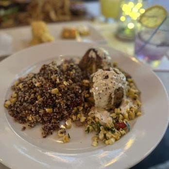 Dada - Crab Cakes with Mexican quinoa - New American Near Me - Delray Beach, Florida Dada - Crab Cakes with Mexican quinoa - New American Near Me - Delray Beach, Florida
