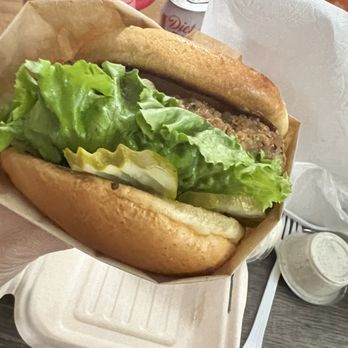 Veganburg - Cracked mayo with yummy pickles - Vegan Near Me - Hesperia, California Veganburg - Cracked mayo with yummy pickles - Vegan Near Me - Hesperia, California