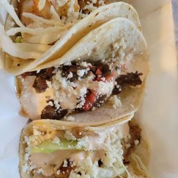 Shrimp, Steak, and Chicken Tacos