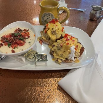Another Broken Egg Cafe - Crab cake Benedict's and the fancy cheese grits. - Breakfast & Brunch Near Me - Burbank, California Another Broken Egg Cafe - Crab cake Benedict's and the fancy cheese grits. - Breakfast & Brunch Near Me - Burbank, California
