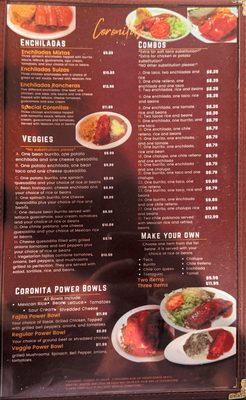Menu photo 2 Coronitas Mexican Restaurant Greenville, SC Menu photo 2 Coronitas Mexican Restaurant Greenville, SC