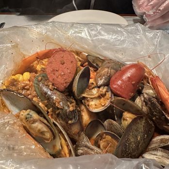 Cajun House - Seafood Combo A - 1/2lb Shrimp, 1/2lb Clams, 1/2lb Mussels - Cajun/Creole Near Me - San Francisco, California
