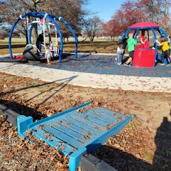 Hummel Park - Wheelchair accessible play equipment is finally complete.
