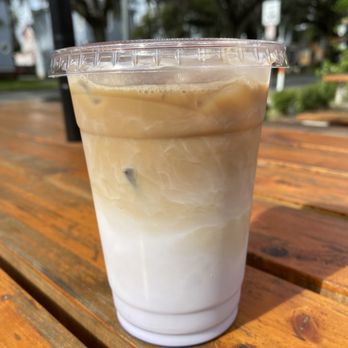 Big Bon Bodega - Iced lavender latte with oat milk. - Bagels Near Me - Savannah, Georgia
