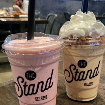 The Stand - American Classics Redefined - Strawberry Shake and Cookie Butter Crunch Shake - New American Near Me - Irvine, California The Stand - American Classics Redefined - Strawberry Shake and Cookie Butter Crunch Shake - New American Near Me - Irvine, California
