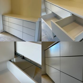 Clap Clap Painting - Shelves at and cabinets in closet prepped and painted well! - Painters Near Me Clap Clap Painting - Shelves at and cabinets in closet prepped and painted well! - Painters Near Me