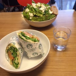 Elsalad - Generous portions so enough to fill me up. My order served as a wrap and opposite as a salad.