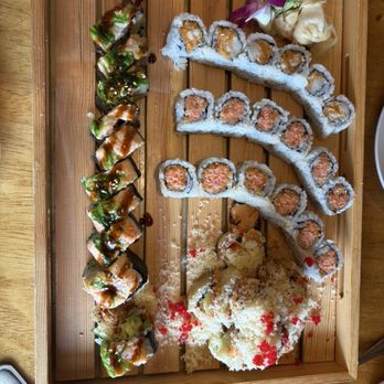 Eagle Sushi And Steakhouse - Two specialty rolls and two traditional rolls - Sushi Bars Near Me - Windham, Maine Eagle Sushi And Steakhouse - Two specialty rolls and two traditional rolls - Sushi Bars Near Me - Windham, Maine