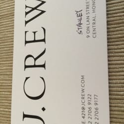 J.Crew - The Mens Shop - Business card