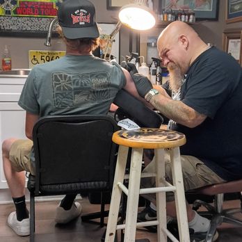 Anti Hero Electric Tattoo - During - Tattoo Near Me - Andover, New Jersey Anti Hero Electric Tattoo - During - Tattoo Near Me - Andover, New Jersey