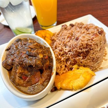 Caribbean Pleasure - Haitian Jerk Chicken w/ mixed rice & fried plaintains - Caribbean Near Me - San Diego, California Caribbean Pleasure - Haitian Jerk Chicken w/ mixed rice & fried plaintains - Caribbean Near Me - San Diego, California