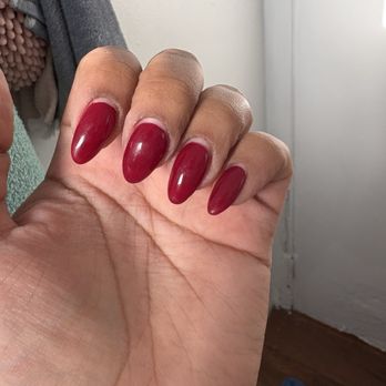Green Nail - Almond shaped nails - Nail Salons Near Me - Sherman Oaks, California Green Nail - Almond shaped nails - Nail Salons Near Me - Sherman Oaks, California