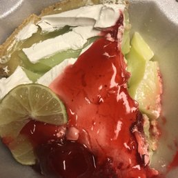Lime and strawberry fruit pie