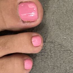 :( ouch! Used a gift certificate someone gave me. And the nail tech just was to rough.  Day #2 and my toes hurt!