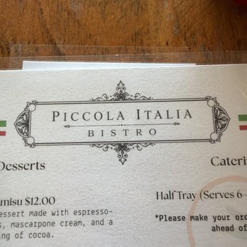 Piccola Italia Bistro - Italian Near Me - Tampa, Florida Piccola Italia Bistro - Italian Near Me - Tampa, Florida