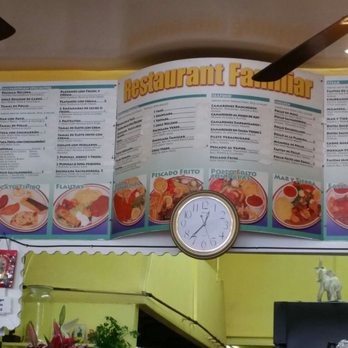 Restaurante Familiar - Wall menu - Mexican Near Me - San Francisco, California Restaurante Familiar - Wall menu - Mexican Near Me - San Francisco, California