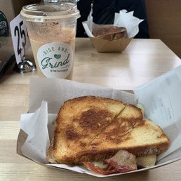 Grilled Cheese w/ bacon & iced chai