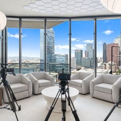 Aura House Club - Our Studio A - Skyline View can comfortably seat up to 4 guests.