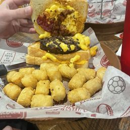 Mac and Cheese Burger..