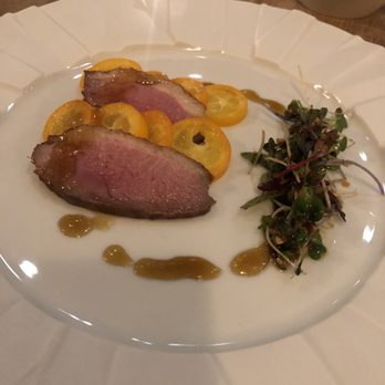 ADEGA Restaurant - Sliced seared duck breast with kumquat and small side salad that I believe had hazelnuts - Portuguese Near Me - San Jose, California ADEGA Restaurant - Sliced seared duck breast with kumquat and small side salad that I believe had hazelnuts - Portuguese Near Me - San Jose, California