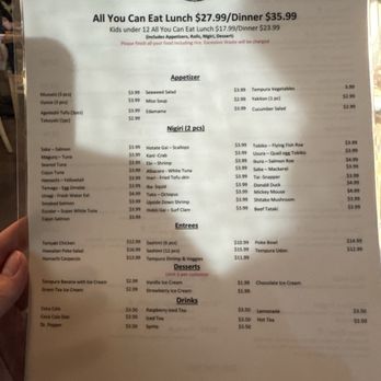 Hinoki Sushi - Menu - Sushi Bars Near Me - Reno, Nevada