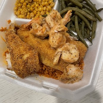 2 Chefs Southern Kitchen - Fish & Shrimp Rice & 2 Sides - Soul Food Near Me - Savannah, Georgia