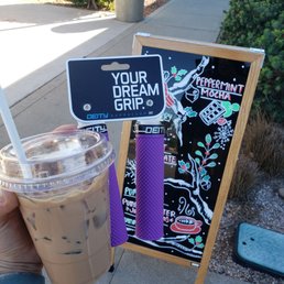 Raspberry white chocolate mocha goes perfectly with my new grips!