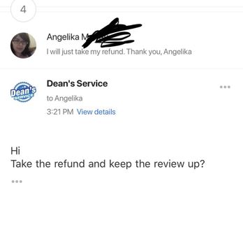 Dean's Service - Stop trying to violate the terms of service. I'm not removing my review. - Heating & Air Conditioning/HVAC Near Me