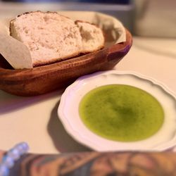 Bread + herbed EVOO.  had to stop myself! That's just filler! But sooo good