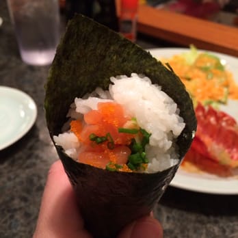 Sushi Sen - Salmon Temaki (hand roll) - Sushi Bars Near Me - Lake Saint Louis, Missouri Sushi Sen - Salmon Temaki (hand roll) - Sushi Bars Near Me - Lake Saint Louis, Missouri